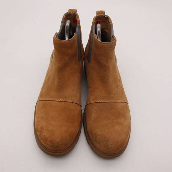 Sorel Emelie III Tawny Buff/Gum 2 Women's 8 Chelsea Waterproof Pull On Boots - Picture 2 of 11